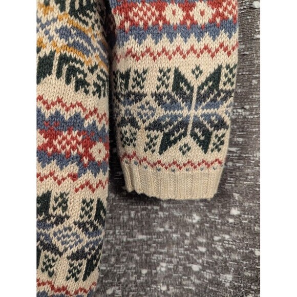 Vintage Woods & Gray Button Up Cardigan Sweater Nordic Fairs Island Design‎ - Picture 12 of 12